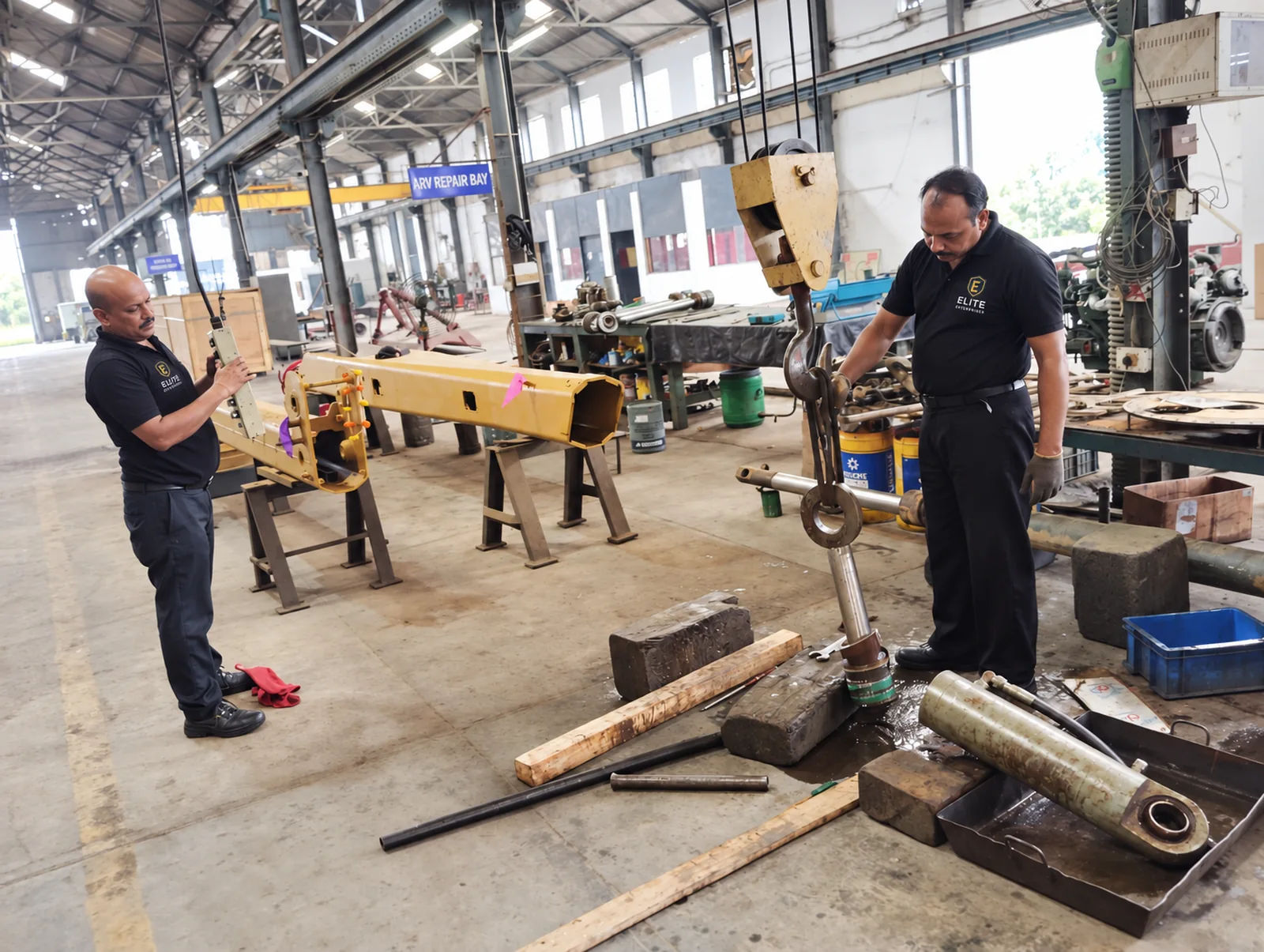Workshop handling of a hydraulic assembly